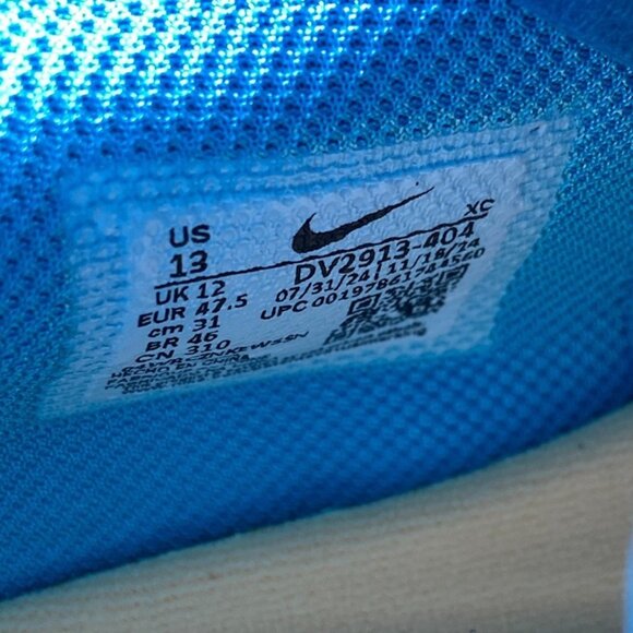 Nike Air Zoom GT Cut 3 Men Size 13 Basketball Blue Fury DV2913-404 - Picture 7 of 7